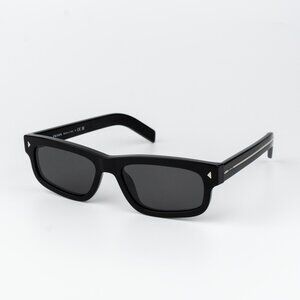 Prada Men Sunglasses Black Grey Rectangle PRB11S 16K731 NEW AUTHENTIC